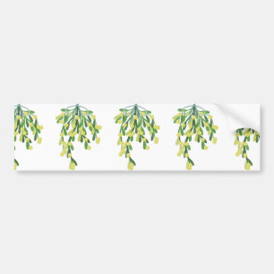 christmas mistletoe bumper sticker