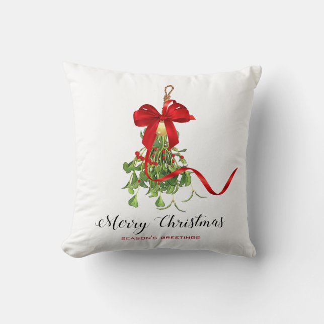 Christmas Mistletoe Cushion (Front)