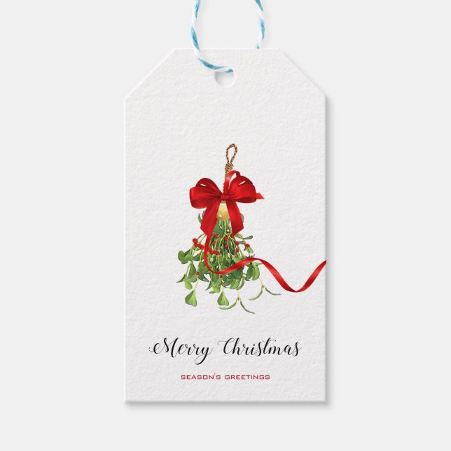 Christmas Mistletoe Gift Tags (Front)