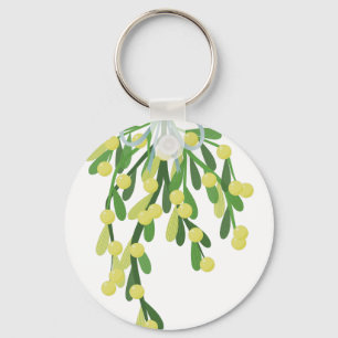 christmas mistletoe key ring