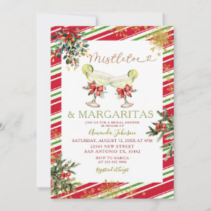 Christmas Mistletoe & Margaritas Bridal Shower Invitation