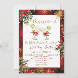Christmas Mistletoe & Margaritas Holiday Fiesta Invitation