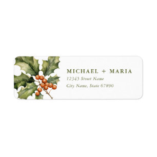Christmas Mistletoe Return Address Labels