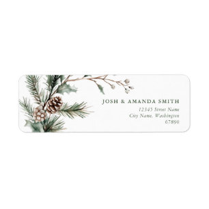 Christmas Mistletoe Return Address Labels