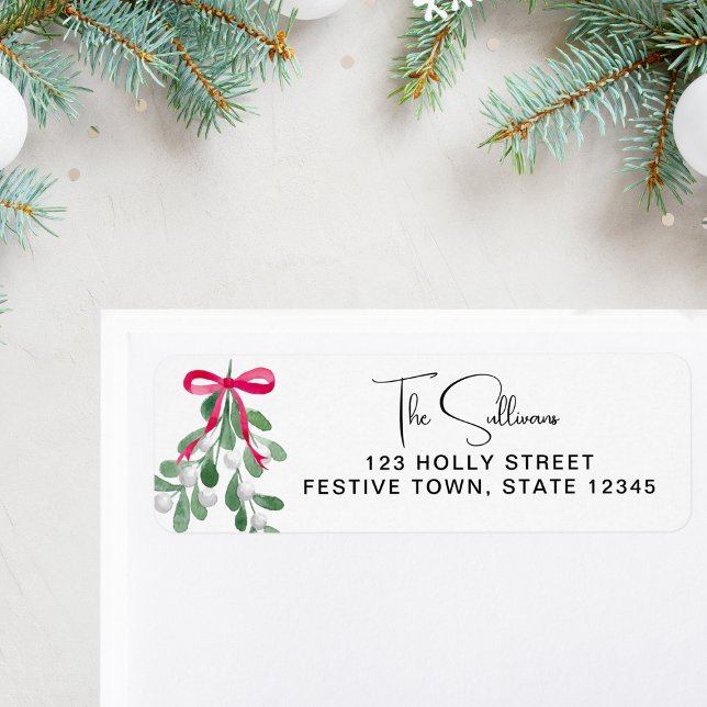 Christmas Mistletoe Return Address  Return Address Label (Creator Uploaded)