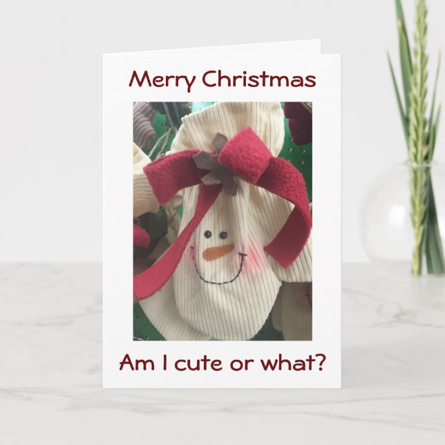 CHRISTMAS MITTEN FLIRTS AT CHRISTMAS-CUTE CARD (Front)