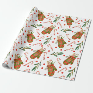 Christmas Mittens Wrapping Paper
