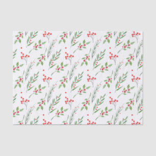 Christmas Mixed Botanical Pattern  Tissue Paper