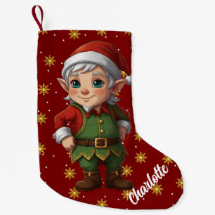 Christmas Mode Elf Small Christmas Stocking