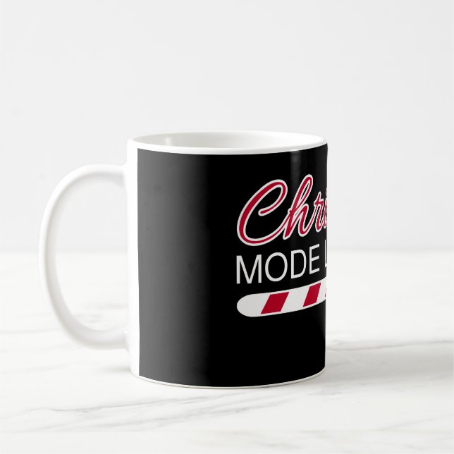 Christmas Mode Loading - X Mas Candy Cane Load Bar Coffee Mug (Left)
