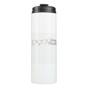 Christmas Modern Christmas Card Thermal Tumbler