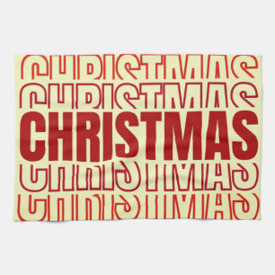 Christmas Modern Cool Christmas Tea Towel