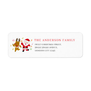 Christmas Modern Funny Simple Return Address Label