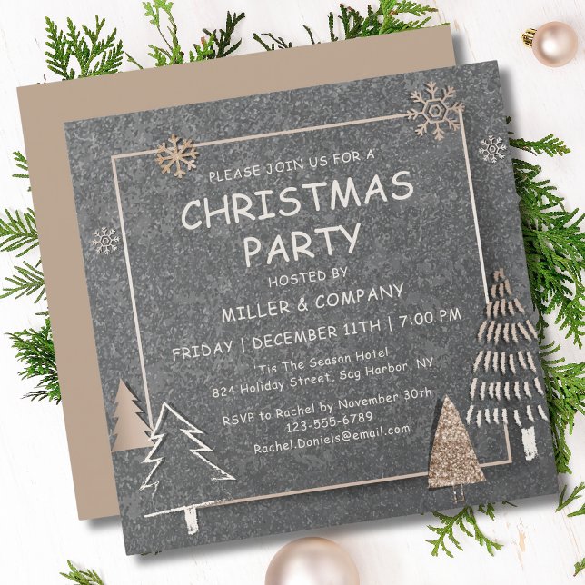 Christmas Modern Holiday Corporate Christmas Party Invitation (Creator Uploaded)