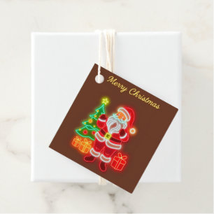 Christmas Modern Neon Holiday Collection Favour Tags