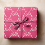 Christmas Modern Pink Holiday Bows  Wrapping Paper Sheet<br><div class="desc">***this design is part of a matching collection*** _______________________ this design template is fully editable / customisable by you the customer - click personalise further button if you wish to move, add, delete, or make significant changes to the design _______________________ *if you have any DESIGN questions or need more designs...</div>