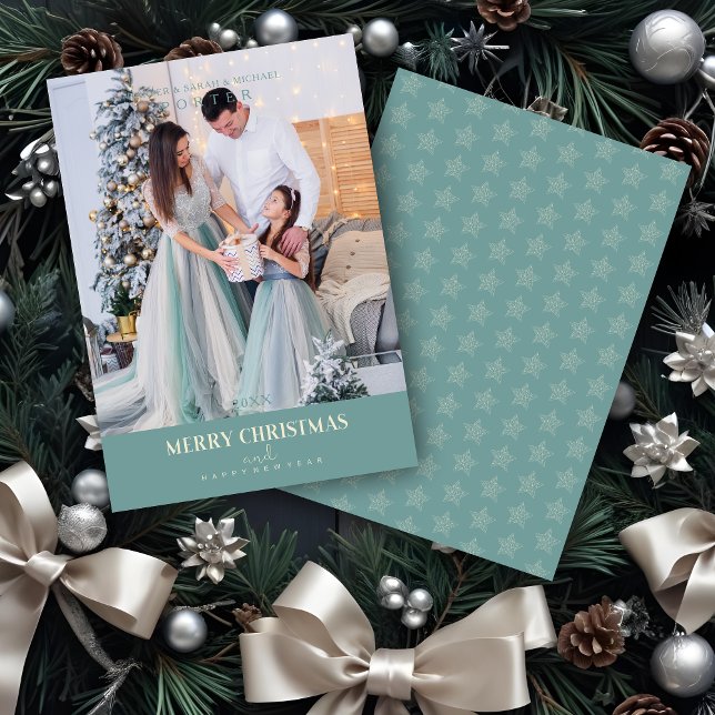 Christmas Modern  Sophisticated Photo family (Modern Elegant Sophisticated Photo Family Christmas Holidays Cards.)