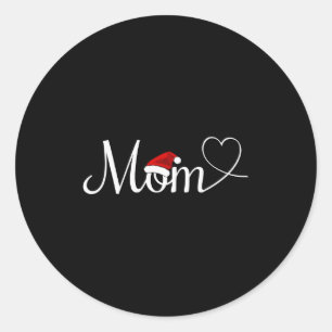 Christmas Mom Cute Mom Christmas  Classic Round Sticker