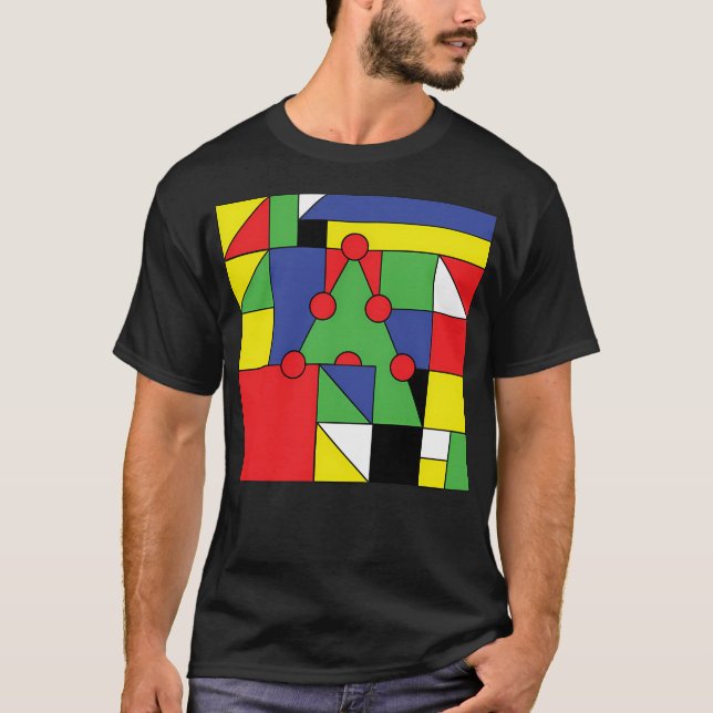 Christmas Mondrian T-Shirt (Front)