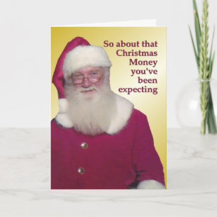 Christmas money NOT enclosed Holiday Card