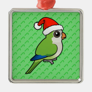 Christmas Monk Parakeet Metal Tree Decoration