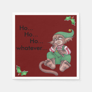 Christmas Monkey Gnome paper Napkins