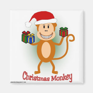 Christmas Monkey magnet