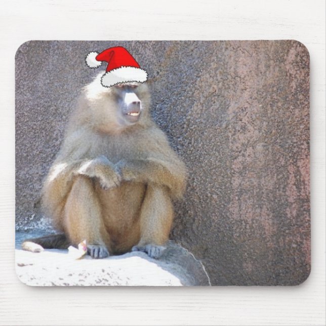 Christmas Monkeys and Baboons Mouse Pad (Front)