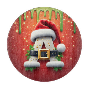 Christmas Monogram A For Winter Gifts Cutting Board