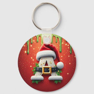 Christmas Monogram A For Winter Gifts Key Ring