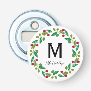 Christmas Monogram Bottle Opener