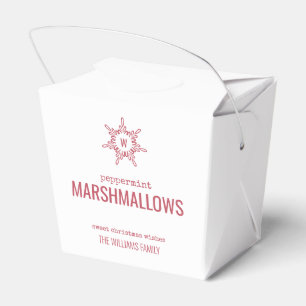 Christmas Monogram Snowflake Food Gift Favour Box