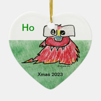 Christmas Monsters Ho Cartoon Ceramic Ornament