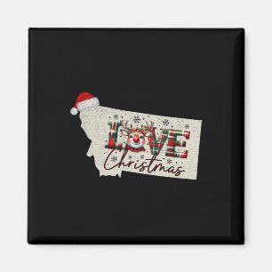 Christmas Montana Xmas State Map Montana Christmas Magnet