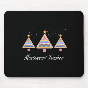 Christmas Montessori Teacher Xmas Tree Teaching Sc Mouse Pad