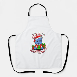 Christmas Moo Deng Merry Moodengmas Baby Hippo Chr Apron