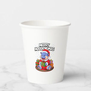 Christmas Moo Deng Merry Moodengmas Baby Hippo Chr Paper Cups