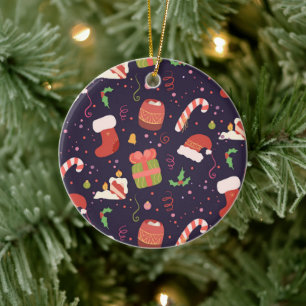 Christmas mood ceramic ornament