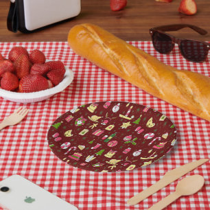Christmas mood, design with lots of sweets   paper plate