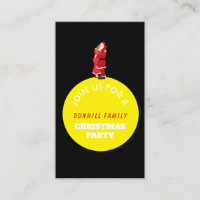 Christmas Moon, Christmas Party Ticket Invitation