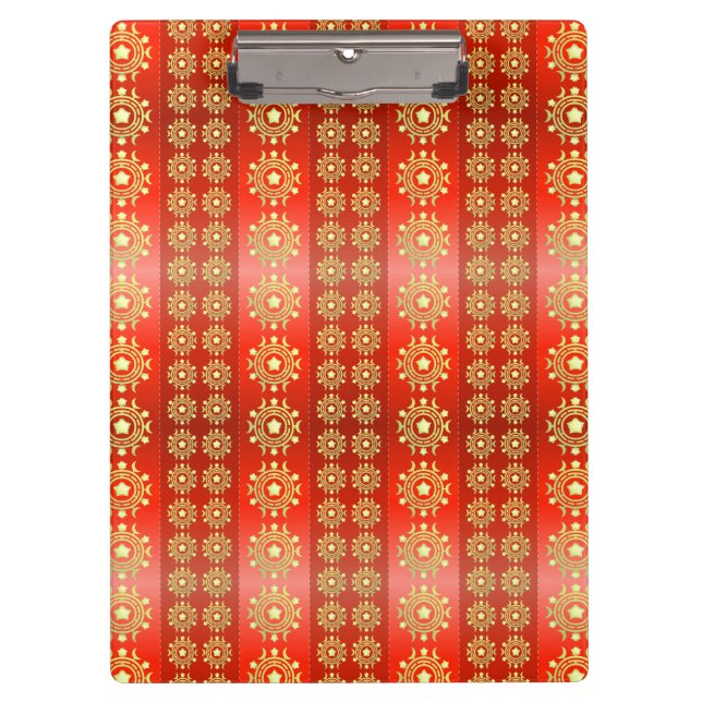 Christmas Moon Star Pattern-65756 Clipboard (Front)