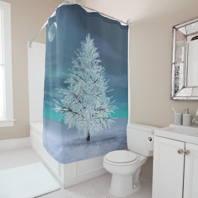 Christmas Moonlight Shower Curtain (In Situ)