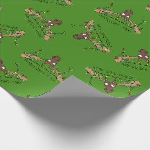 Christmas Moose Cute Funny Holiday Animal Wrapping Paper