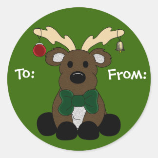 Christmas Moose Gift Tag