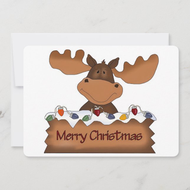 Christmas Moose Holiday Card (Front)
