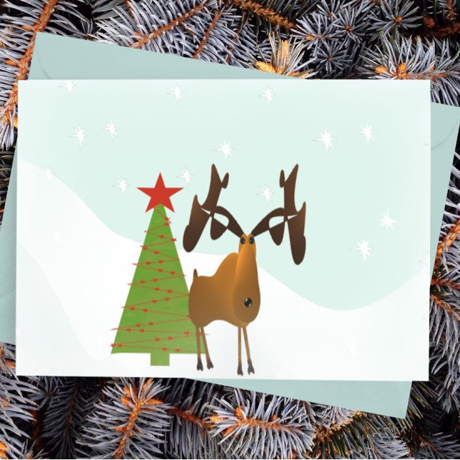 Christmas Moose Holiday Postcard (Creator Uploaded)