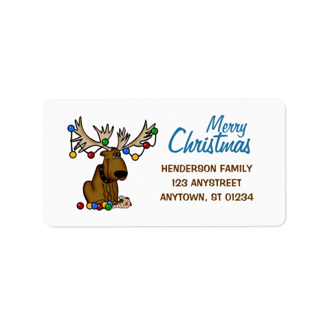 Christmas Moose Label (Front)