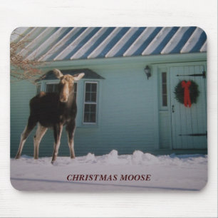 Christmas Moose Mouse Pad