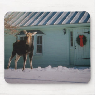 Christmas Moose Mouse Pad