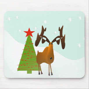 Christmas Moose Mouse Pad